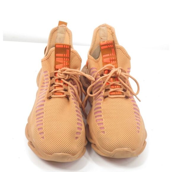 Abborora Men Casual Mesh Sneakers Sock Shoe Light BROWN Size 46 US 11 - Picture 2 of 8